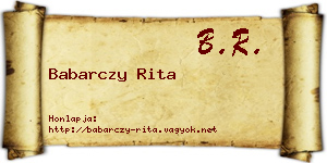 Babarczy Rita névjegykártya